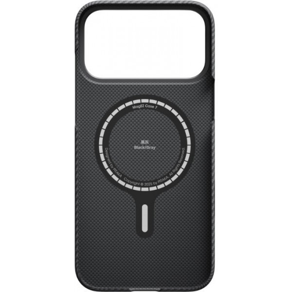 Чехол PITAKA Ultra-Slim Case для iPhone 17 Pro Max, черный/серый, KI1701BPM