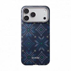 Чехол PITAKA Threads of Winter Ultra-Slim для iPhone 17 Pro, синий, CP1701BP