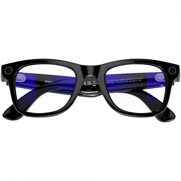 Умные очки Ray-Ban Meta Wayfarer RW4006 Shiny Black/Clear, чёрный (601/SB50)