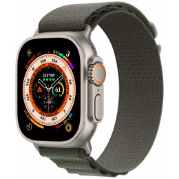 Умные часы Apple Watch Ultra 49 мм Titanium Case, титановый/зеленый Alpine Loop (S)