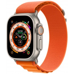 Умные часы Apple Watch Ultra 49 мм Titanium Case, титановый/оранжевый Alpine Loop (M)