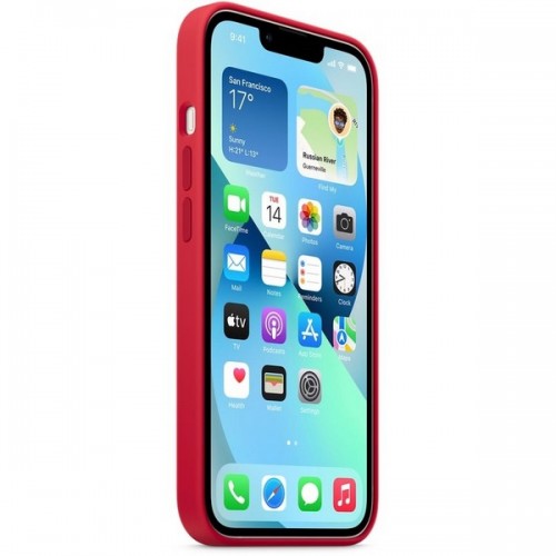 Накладка силиконовая для iPhone 13 Pro (6.1") без логотипа Красный 