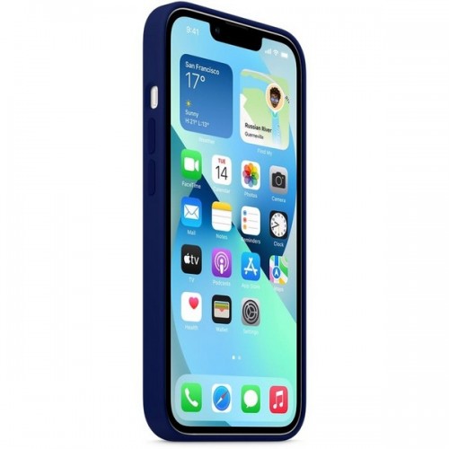 Накладка силиконовая для iPhone 13 Pro (6.1") без логотипа Синий