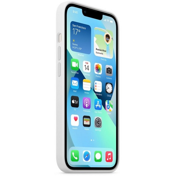 Накладка силиконовая для iPhone 13 Pro (6.1") без логотипа Белый