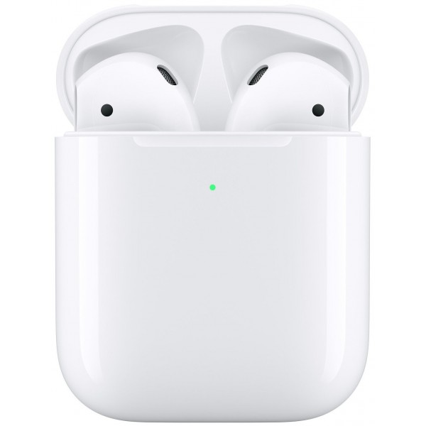 Беспроводные наушники Apple AirPods 2 с беспроводным зарядным футляром MRXJ2, белый