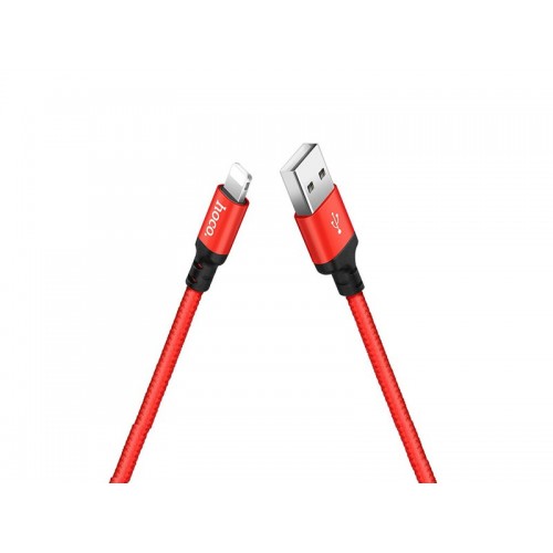 Кабель 1m USB to Lightning Hoco X14 Красный
