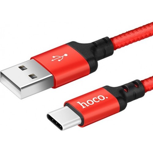 Кабель 1m USB to Type-C Hoco X14 Красный