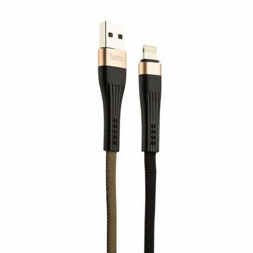 Кабель 1,2m USB to Lightning Hoco U39 Черно-золотой