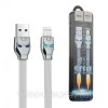 Кабель 1,2m USB to Lightning Hoco U14 Серебро