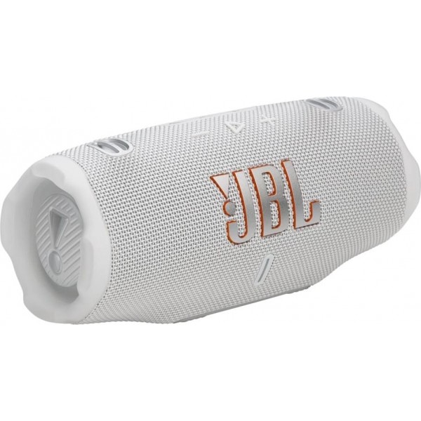 Портативная акустика JBL Charge 6 в белом цвете – мощный звук в любом месте
