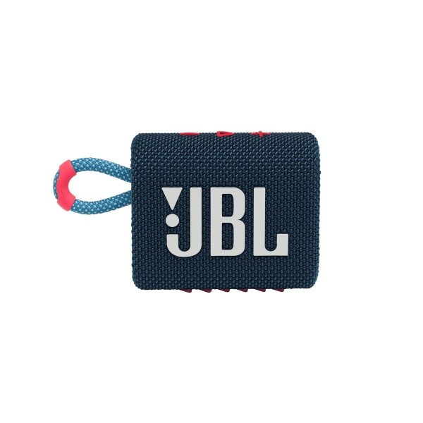Портативная акустика JBL GO 3: мощный звук в стильном синем и розовом дизайне
