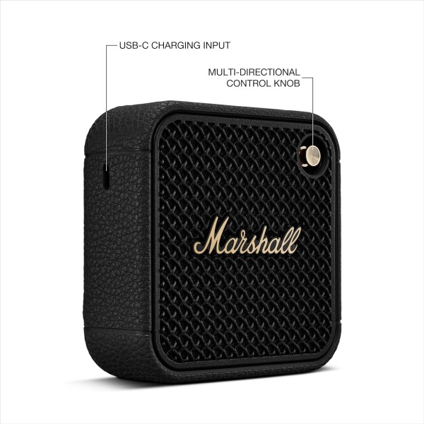 Портативная акустика Marshall Willen II, черный/латунь