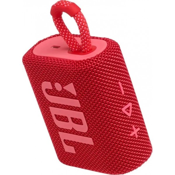 Портативная акустика JBL GO 3 в красном цвете с мощностью 4.2 Вт