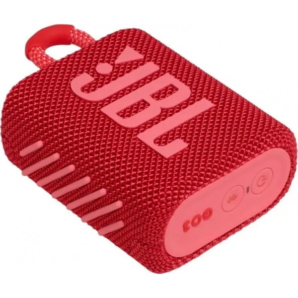 Портативная акустика JBL GO 3 в красном цвете с мощностью 4.2 Вт