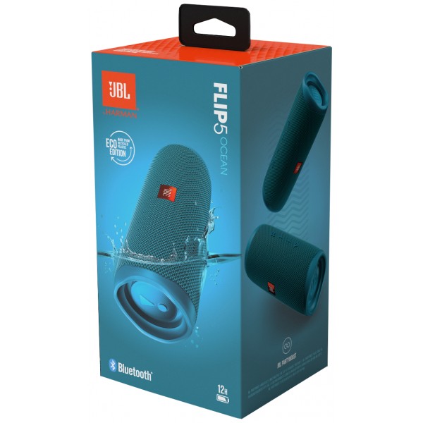 Портативная акустика JBL Flip 5 Eco Edition, 20 Вт, ocean blue