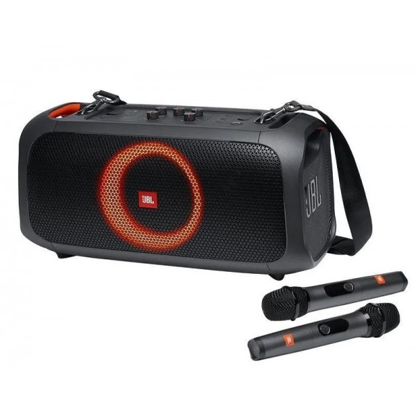 Портативная акустика JBL PartyBox On-The-Go, 100 Вт, (2 микрофона), черный