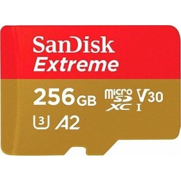 Карта памяти SanDisk MicroSD 256GB Class 10 Extreme A2 V30 UHS-I U3 с адаптером