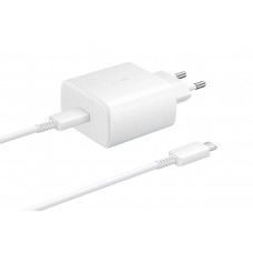 Сетевое зарядное устройство Samsung EP-TA845, с кабелем, 45 Вт, Белый