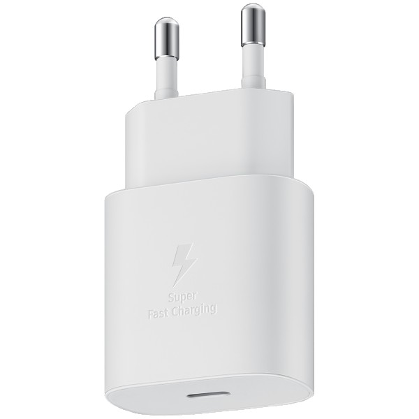 Сетевое зарядное устройство Samsung EP-TA800, с кабелем, 25 Вт, Белый
