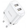Сетевое зарядное устройство Hoco N4 Aspiring + кабель Lightning, white