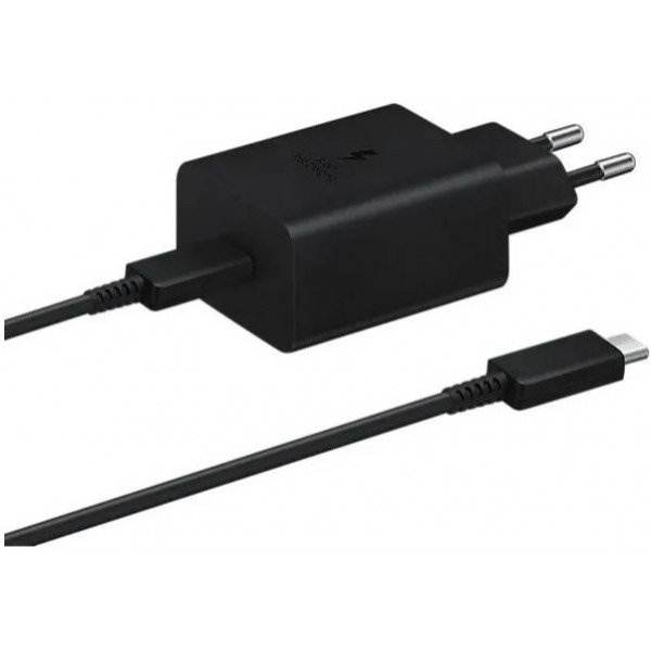 Сетевое зарядное устройство Samsung EP-T4510, USB-C, 45W, 5A, с кабелем 1.8м, черный