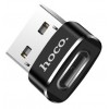 Переходник/адаптер Hoco UA6 USB Type-C - USB, 1 шт., чёрный