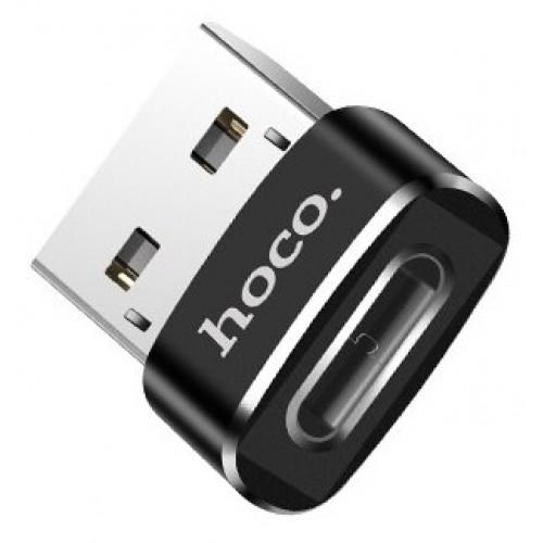 Переходник/адаптер Hoco UA6 USB Type-C - USB, 1 шт., чёрный