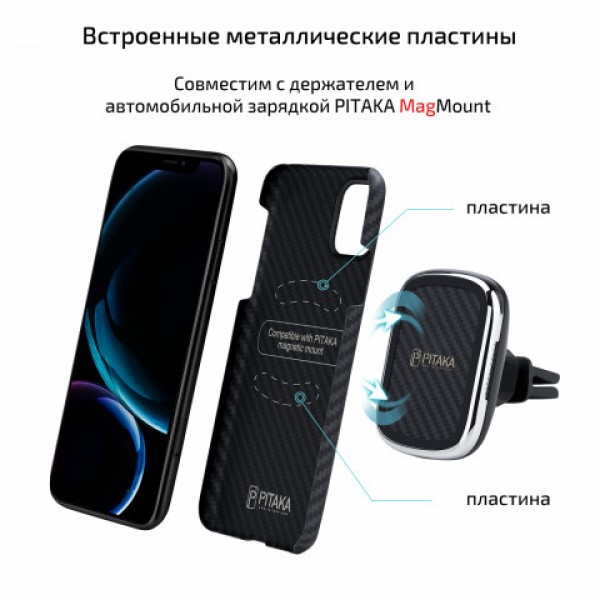 Кевларовый Чехол Pitaka Для Apple IPhone 11 Pro Max Черно-серый