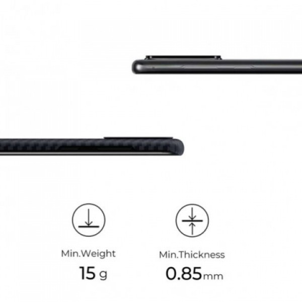 Кевларовый Чехол Pitaka Для Samsung S20 Plus Чёрно-серый