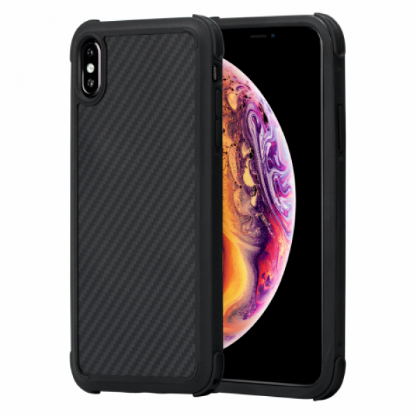 Противоударный Кевларовый Чехол Pitaka Для Apple IPhone Xs Max Черно-серый Противоударный Кевларовый Чехол Pitaka Для Apple IPhone Xs Max Черно-серый