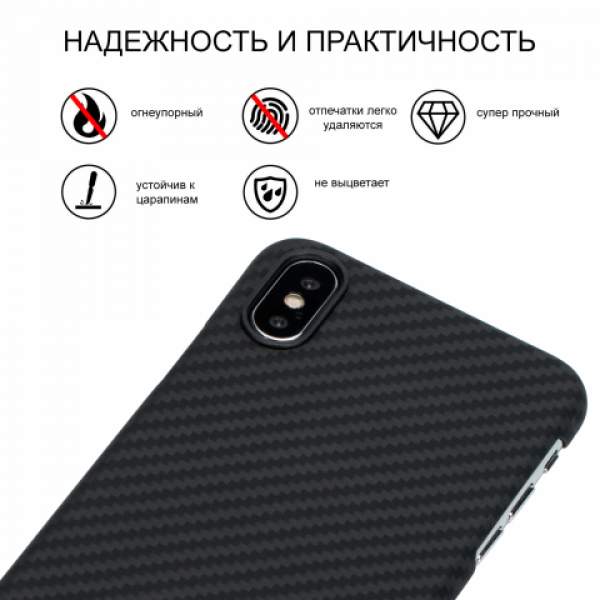 Кевларовый Чехол Pitaka Для Apple IPhone Xs Черно-серый