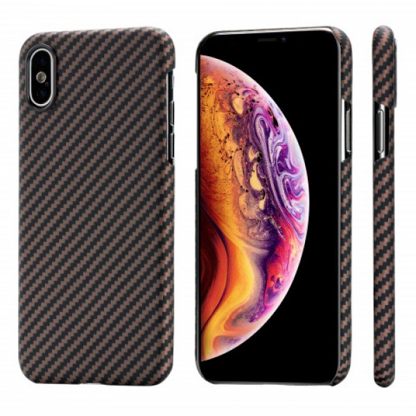 Кевларовый Чехол Pitaka Для Apple IPhone Xs Черно-коричневый