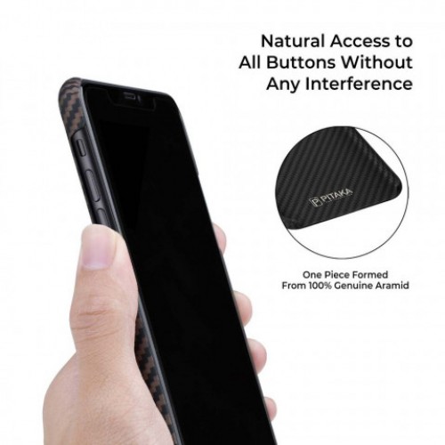 Кевларовый Чехол Pitaka Для Apple IPhone 11 Черно-коричневый