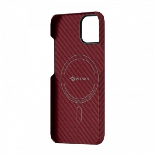 Чехол Pitaka MagEZ Case 2 для iPhone 13 mini 5.4", красный, кевлар (арамид)