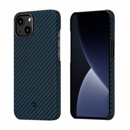 Чехол Pitaka MagEZ Case 2 для iPhone 13 mini 5.4", черно-синий, кевлар (арамид)