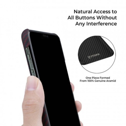 Кевларовый Чехол Pitaka Для Apple IPhone 11 Pro Max Черно-красный