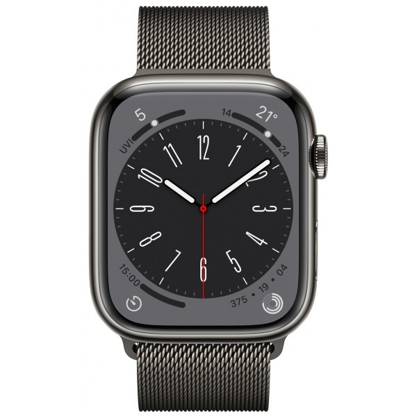 Умные часы Apple Watch Series 8 45 мм Steel Case, graphite milanese