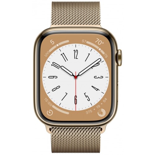 Умные часы Apple Watch Series 8 45 мм Steel Case, gold milanese