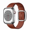 Умные часы Apple Watch Series 8 41 мм Silver Stainless Steel Case, brown modern buckle