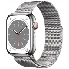 Умные часы Apple Watch Series 8 45 мм Steel Case, silver milanese