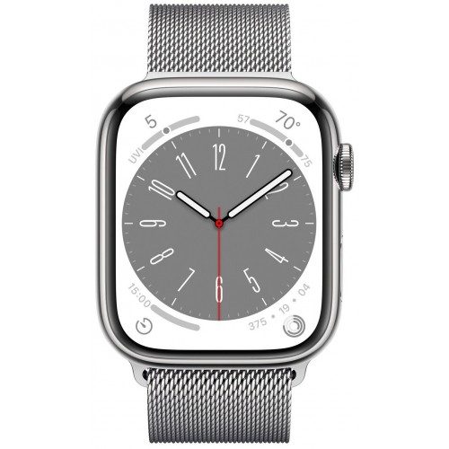 Умные часы Apple Watch Series 8 45 мм Steel Case, silver milanese