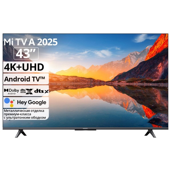 Телевизор Xiaomi TV A43 4K 2025, черный