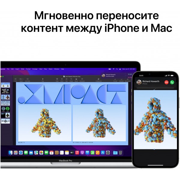 Apple MacBook Pro 13.3 Touch Bar 2022 MNEP3LL/A (M2 8-Core, GPU 10-Core, 8GB, 256GB) серебристый