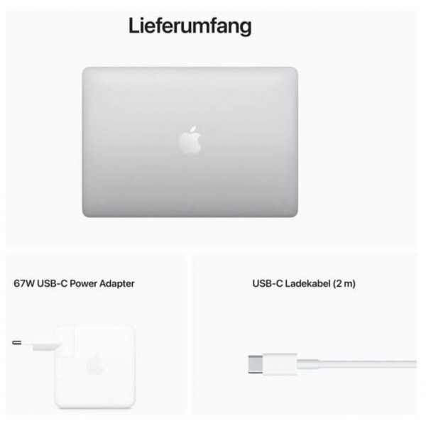 Apple MacBook Pro 13.3 Touch Bar 2022 MNEQ3LL/A (M2 8-Core, GPU 10-Core, 8GB, 512GB) серебристый