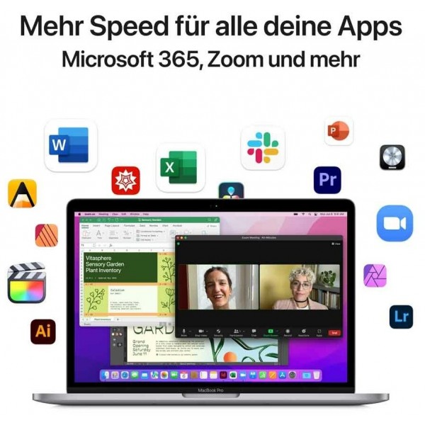 Apple MacBook Pro 13.3 Touch Bar 2022 MNEQ3LL/A (M2 8-Core, GPU 10-Core, 8GB, 512GB) серебристый