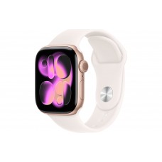 Apple Watch S11 42mm Rose Gold Aluminum Case with Light Blush Sport Band S/M