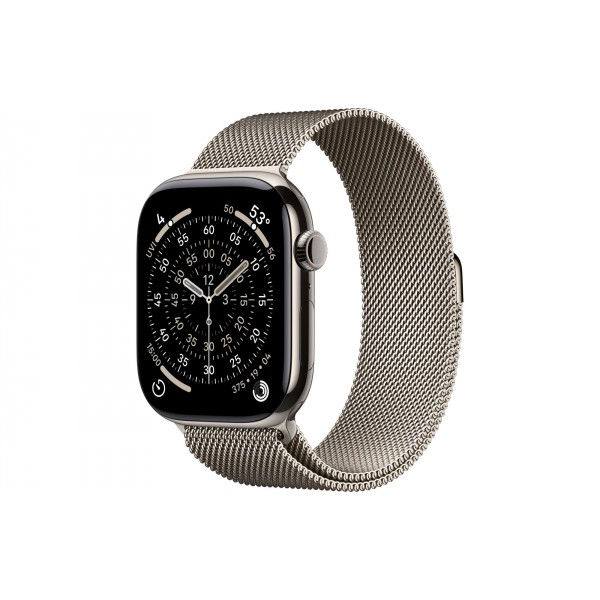 Apple Watch S11 46mm GPS + Cellular, Natural Titanium Case with Natural Milanese Loop M/L