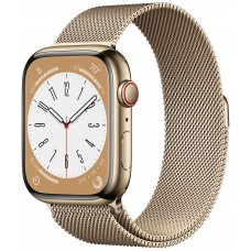 Умные часы Apple Watch Series 8 45 мм Steel Case, gold milanese