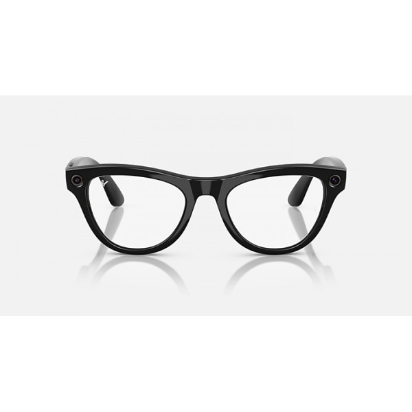 Очки с камерой Ray-Ban Meta Skyler Gen 1 RW4010 Shiny Black / Transitions Amethyst, 52-20-150 мм