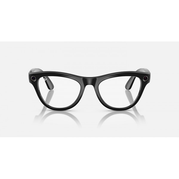 Очки с камерой Ray-Ban Meta Skyler Gen 1 RW4010 Shiny Black / Transitions Cerulean Blue, 52-20-150 мм